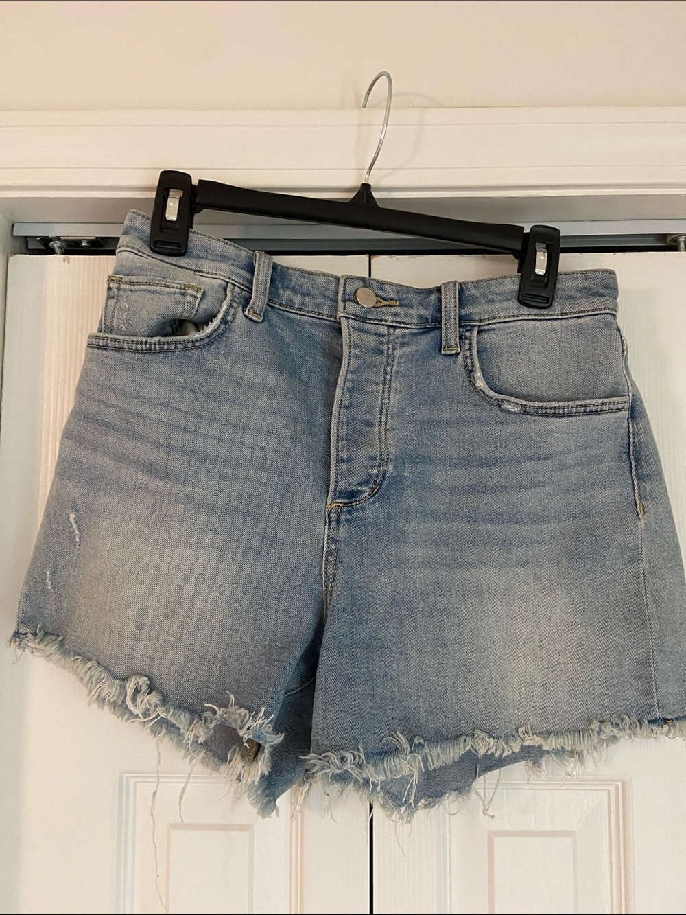 Joe's Jeans Light Blue Frayed Denim Cutoff Shorts